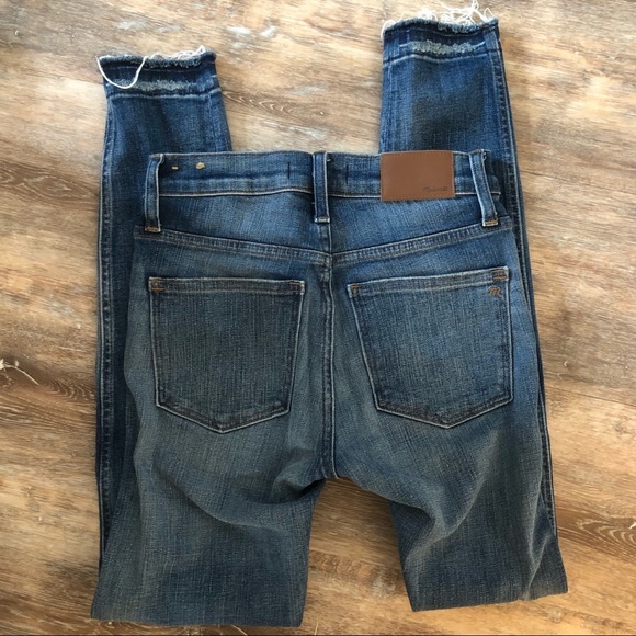 Madewell 9” high rise distressed skinny jeans 24 - Picture 5 of 6